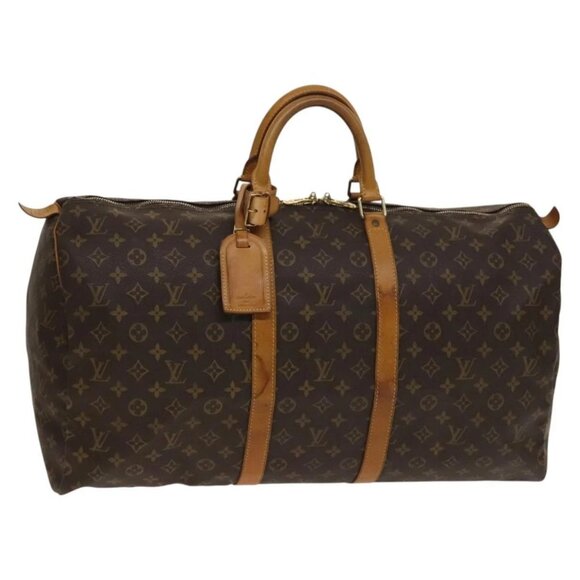 LOUIS VUITTON Monogram Keepall 55 Boston Bag M41424 LV Auth 139406 - Picture 1 of 16